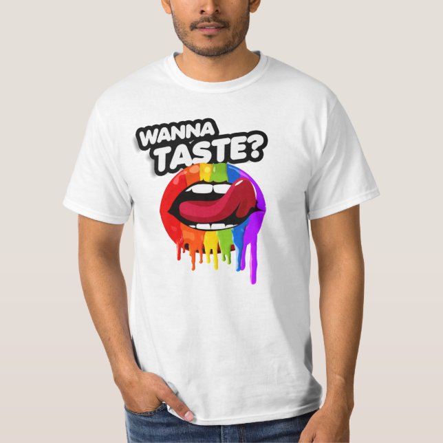 CAMISETA QUIERES PROBAR EL ARCOÍRIS (Anverso)