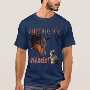 Camiseta ¿Quieres ser amigo? Diseño divertido de perros y g