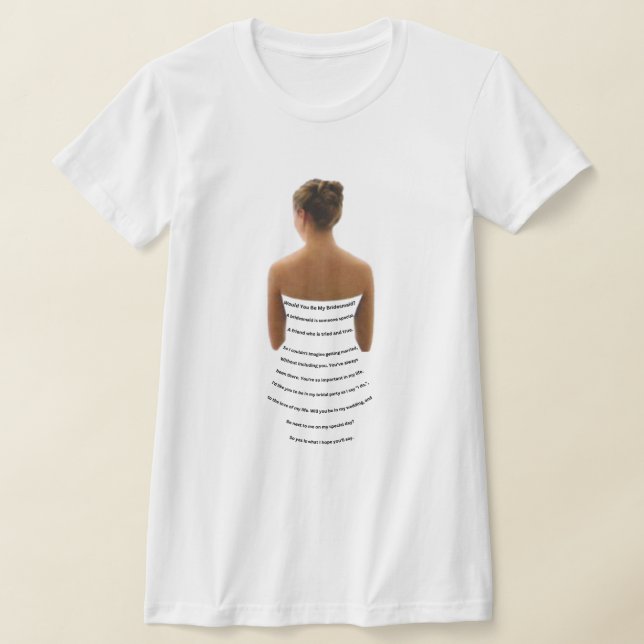 Camiseta ¿Quieres Ser Mi Dama de Honor? (Distribución)
