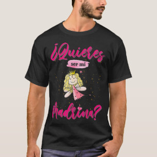 Camiseta Quieres ser mi Madrina bebe Regalos para Padrinos