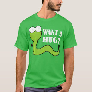 Camiseta Quieres un abrazo Reptiles Cómic Serpiente para ni