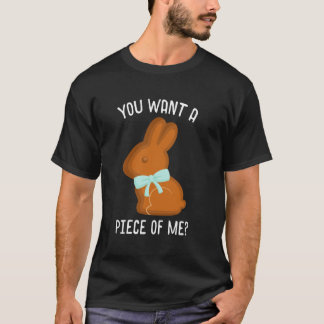 Camiseta Quieres Un Trozo De Mí Conejito Feliz Buscando Hue