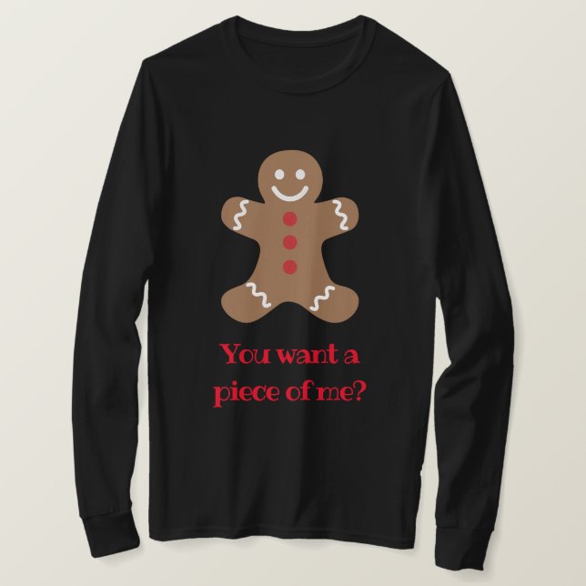 Camiseta ¿Quieres un trozo de mí? hombre de pan de jengibre (Anverso del diseño)