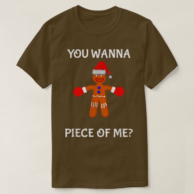 Camiseta Quieres Una Pieza De Mí Gangsta Gingerbread Man Bo (Diseño del anverso)