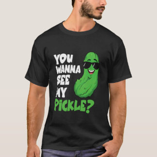 Camiseta Quieres Ver Mi Pepino Encurtido Verdura Encurtidos