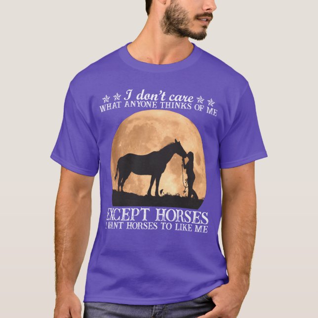 Camiseta Quiero a los caballos como yo Chicas divertidos de (Anverso)