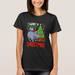 Camiseta Quiero A Los Navidades Hippopótamo Hippo