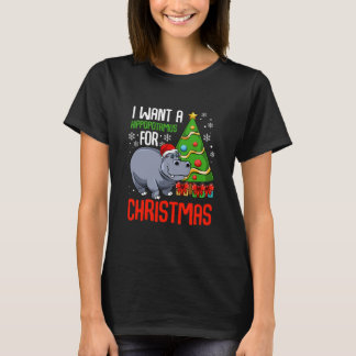 Camiseta Quiero A Los Navidades Hippopótamo Hippo