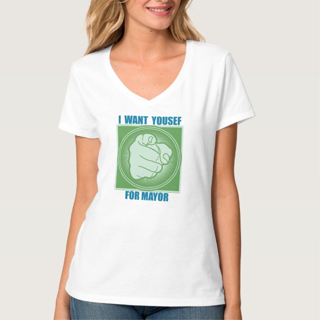 CAMISETA QUIERO A YOUSEF COMO ALCALDE (Anverso)