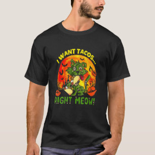 Camiseta Quiero Acos Ahora Miau Gato De Halloween Gatos Esp