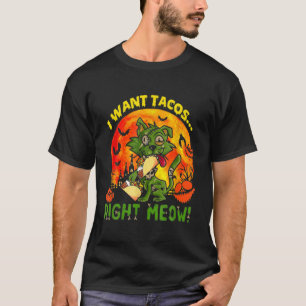 Camiseta Quiero Acos ahora mismo mimo gato de Halloween Sca