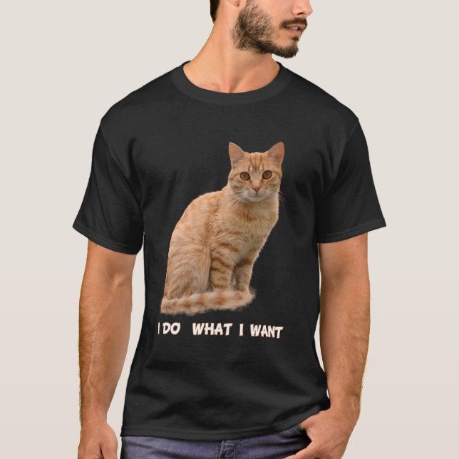 Camiseta Quiero al Naranja Tabby Cat (Anverso)