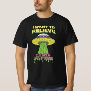 Camiseta Quiero Aliviar - OVNI divertido - Empujar Humor