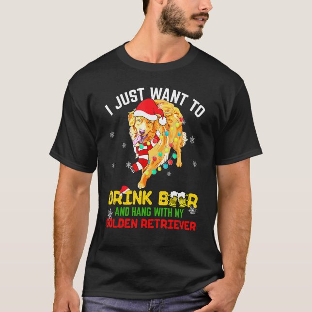 Camiseta Quiero Bebir Cerveza Mi Perro De Recuperación Dora (Anverso)