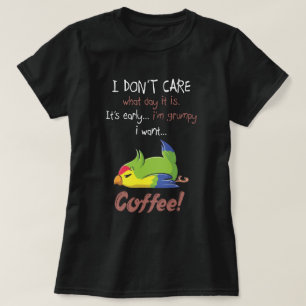Camiseta Quiero café y papagayo