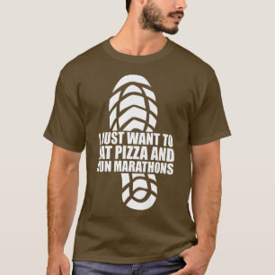Camiseta Quiero Comer Pizza Y Correr Marathons Pizza Lover 