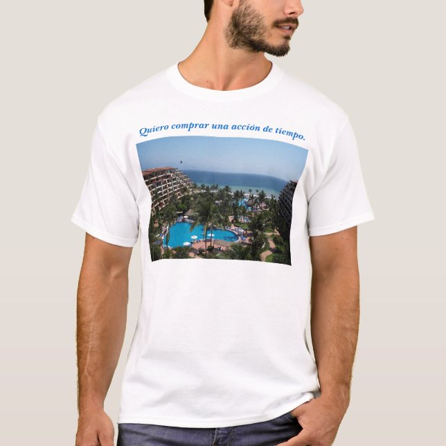 Camiseta Quiero comprar un tiempo compartido (Anverso)