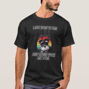 Camiseta Quiero Correr & Colgar Con Miniature Schnauzer