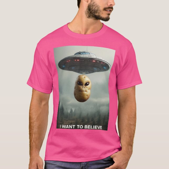 Camiseta QUIERO CREER A PotatosArentReal (Anverso)