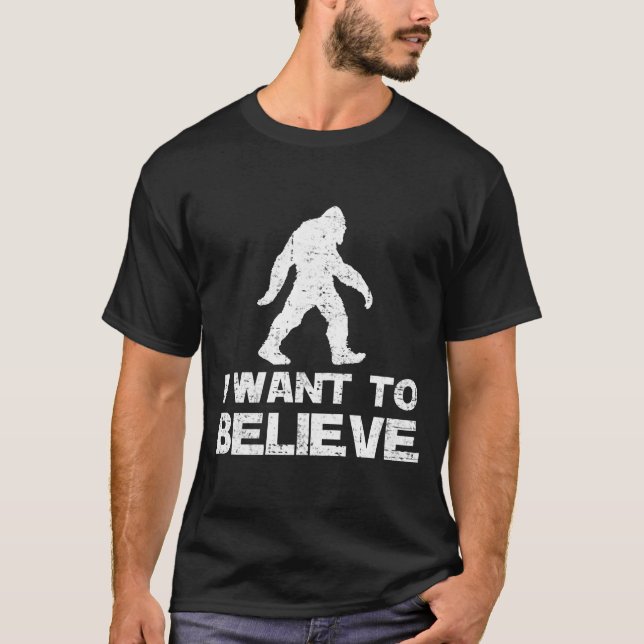 CAMISETA QUIERO CREER BIGFOOT (Anverso)