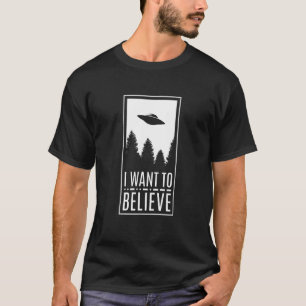 Camiseta Quiero Creer creyente de ovnis alienígenas platill