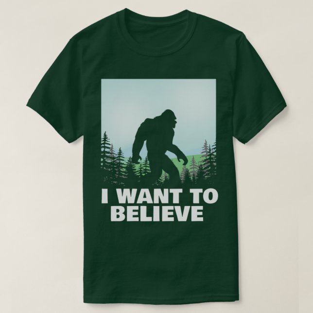 Camiseta Quiero creer en Bigfoot (Diseño del anverso)