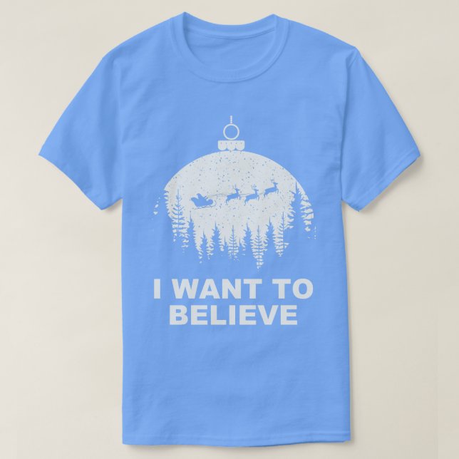 Camiseta QUIERO CREER EN SANTA TShirt (Diseño del anverso)