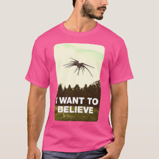 Camiseta Quiero creer - Ufo - Negro - Sci-Fi