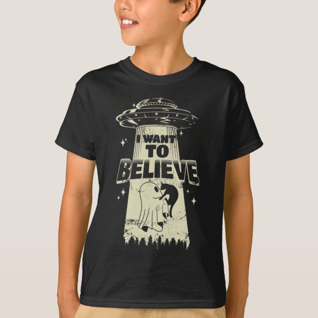 Camiseta Quiero Creer - Un Gato Divertido Es Secuestrado (Anverso)