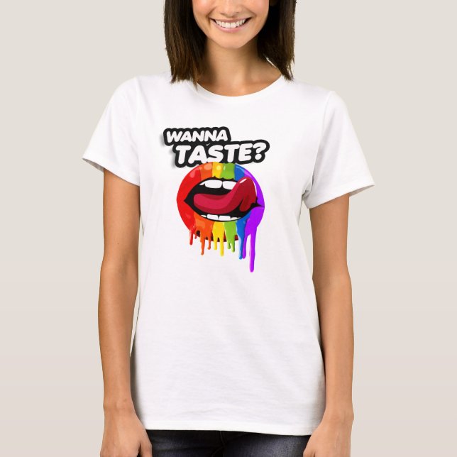 CAMISETA QUIERO DEGUSTAR EL RAINBOW (Anverso)