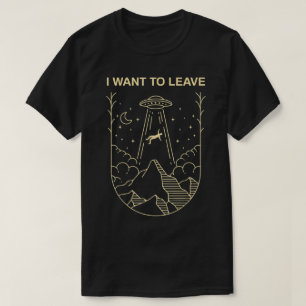 Camiseta Quiero Dejar el Diseño de Ovnis