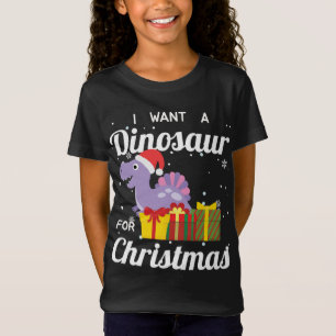 Camiseta Quiero Dinosaurio Para Navidades Divertidos Dino H