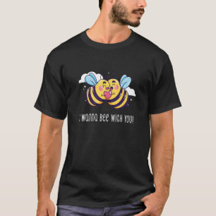 Camiseta Quiero estar contigo, Cute Insect Animal Love Coup