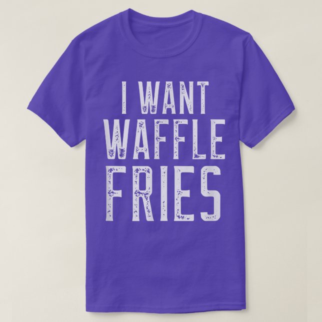 Camiseta Quiero Fries Waffle  (Diseño del anverso)
