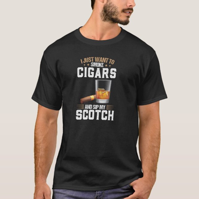 Camiseta Quiero Fumar Cigarros Y Tomar Mi Pintón Escocés (Anverso)