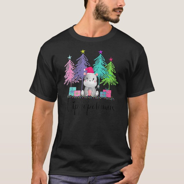 Camiseta Quiero Hipopótamo Para Navidades Hippo Xmas 1 (Anverso)