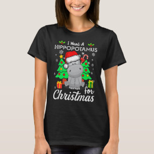 Camiseta Quiero Hipopótamo Para Navidades Xmas Hippo Paj