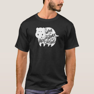 Camiseta Quiero Hipopótamo Para Navidades Xmas Hippo Para