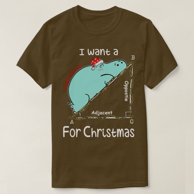 Camiseta Quiero Hipopotencia Para Mamáes De Navidades De Cr (Diseño del anverso)