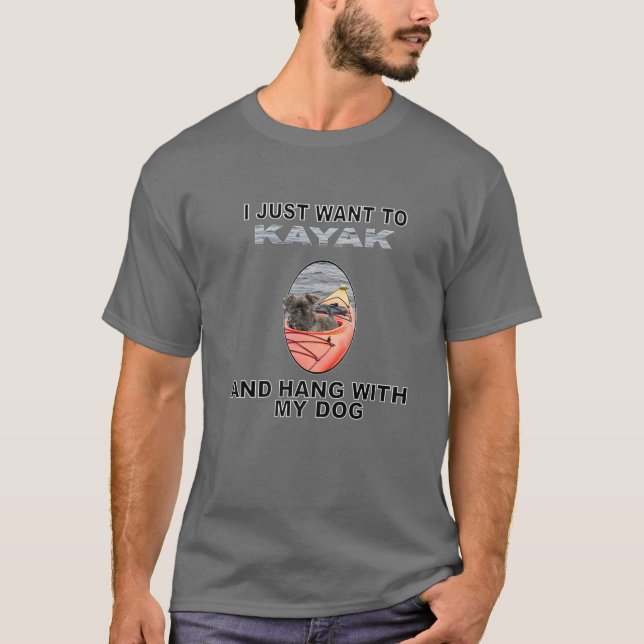 Camiseta Quiero Kayak Hang W Dog Affenpinscher (Anverso)