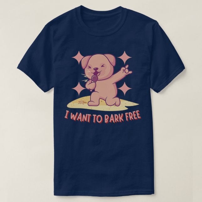 Camiseta quiero ladrar gratis (Diseño del anverso)