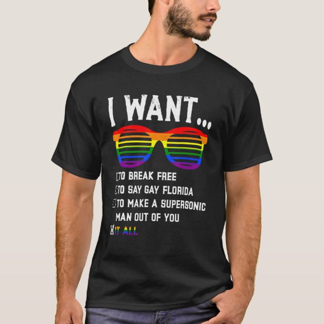 Camiseta Quiero Liberar A Say Gay Florida Lgbt Flag Pri (Anverso)