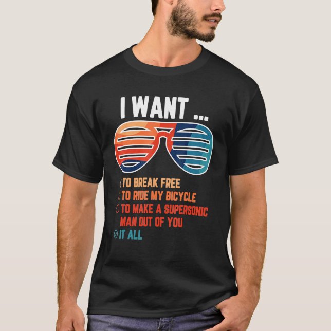 Camiseta Quiero Liberarme Para Montar Mi Bicicleta Todo Lo  (Anverso)