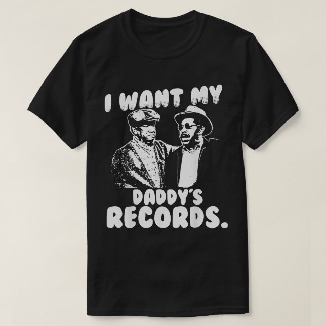 Camiseta Quiero los registros de mi papá (Diseño del anverso)