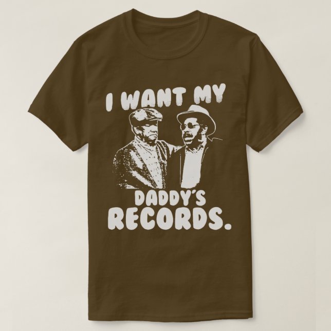 Camiseta quiero los registros de mi papá (Diseño del anverso)