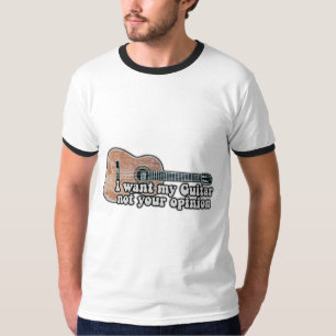 Camiseta Quiero mi guitarra, no tu opinión.
