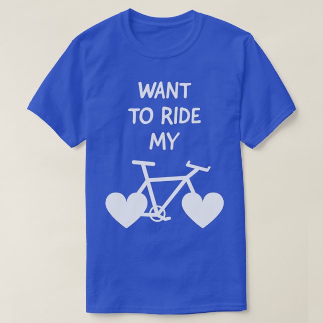 Camiseta Quiero montar en bicicleta (Diseño del anverso)