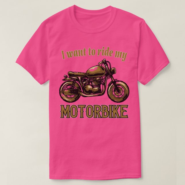 Camiseta Quiero montar mi moto (Diseño del anverso)