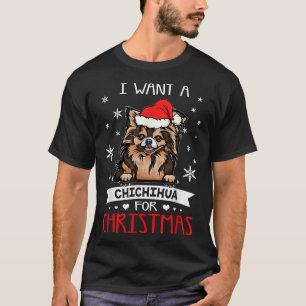 Camiseta Quiero Navidades Para Chihuahua Xmas Pajama
