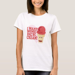 Camiseta Quiero Personalizado De Conos Gracioso De Helado C